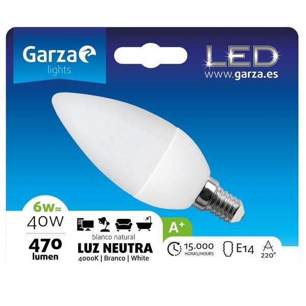 Garza Esférica Pack 2 Bombillas con Filamento LED 4W E27 Blanco Frío